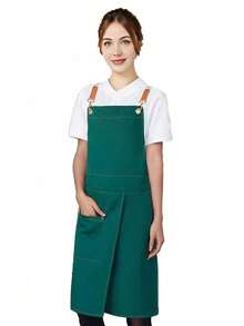 1pc Women's New Fashion Kitchen Apron, Men's Chef Work Apron, Women's Cooking Apron, Household Kitchen BBQ Restaurant Bar Shop - Multicolor - View 15