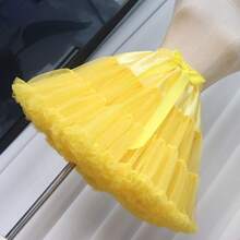 Women's Fluffy Tulle Skirt, Elastic Waist Chiffon Mini Pleated Skirt, Princess Ballet Tutu Skirt, Underskirt, Bubble Skirt, Adult Skirt, Autumn Women Outfit For Halloween,Summer,Beach,Wedding,Elegant,Birthday - Multicolor - View 2