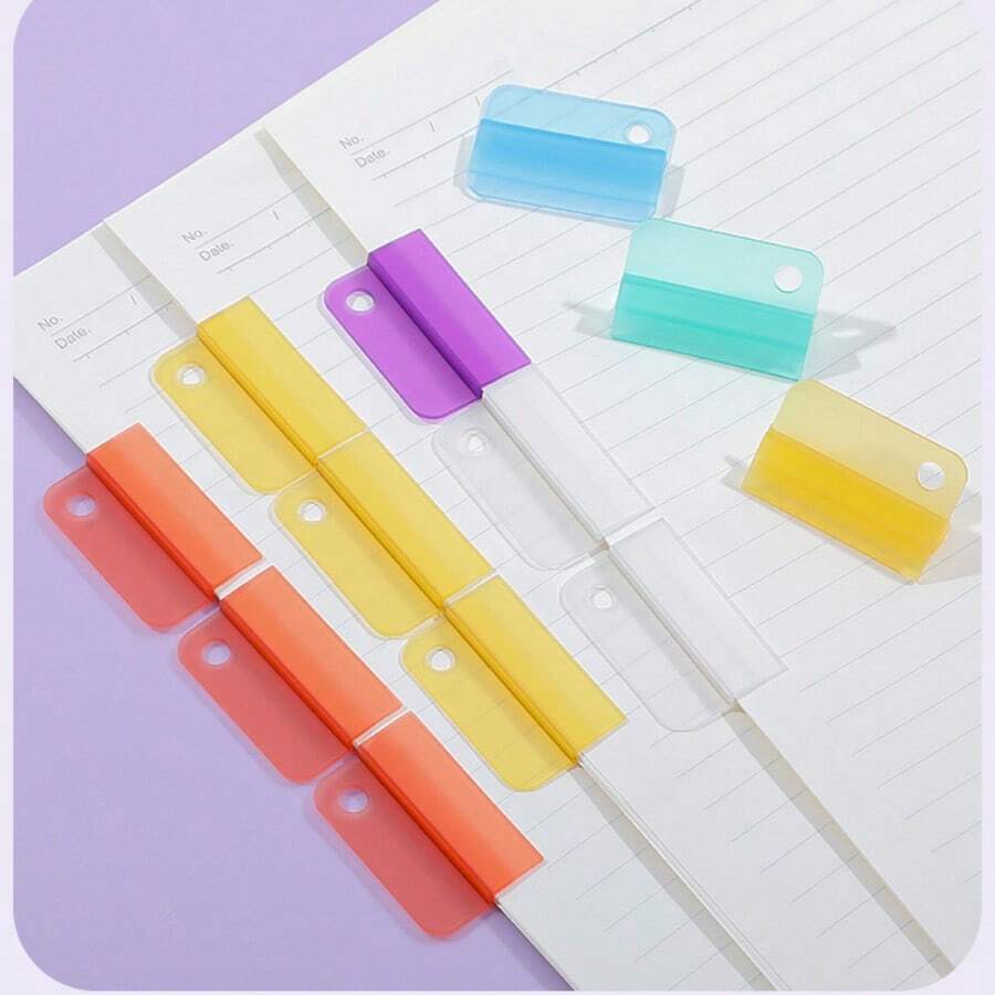 Pasta de Índice Colorida, Adesivos de Categorização de Arquivos, Pasta Marcador Multifuncional, Ferramenta de Etiqueta de Prova de Alto Valor e Versátil - Multicolorido - Visão 1