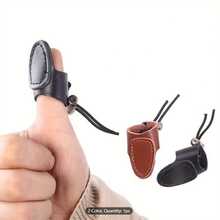 Leather Archery Finger Tab, Adjustable Mini Single Finger Protector Suitable For Archery, Shooting And Hunting - Multicolor - View 6