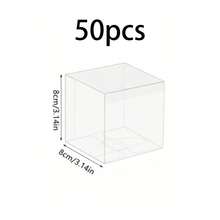 50pcs Transparent Plastic Gift Boxes, 2 Inch Clear PVC Plastic Boxes, Macaron Cake Candy Soap Individual Packaging Boxes, Suitable For Wedding Party, Wedding, Birthday Gift Packaging, Party Favors, Small Business Thank You Gift Boxes (50pcs/10pcs) - Transparent - View 15