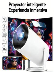 Proyector de tendenciaa de alta definición 1080P con pantalla compartida para Android y iPhonee - Blanco - Ver 6