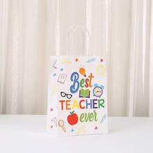 6PCS Kraft Paper Gift Bags For Teachers' Day, Party & Festival Handheld Gift Bags, Souvenir & Candy Bags - Multicolor - View 3