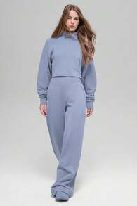 Alo Yoga Cropped Serenity Coverup True To Size Women's Winter Frost W3875r - 霧霾藍 - 查看 5