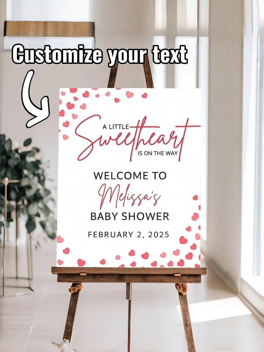 Karya Seni Cetak Kanvas Papan Selamat Datang Acara Baby Shower yang Dipersonalisasi, Hadiah Unik, Cocok untuk Wanita, Pasangan, Teman, Hewan Peliharaan, dan Keluarga - MultiWarna - View 1