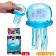 Nee Doh Glitter Jellyfish Squishy Fidget Toy, Soft Stress Relief Sensory Toy, Relaxing Gift For Kids Adults Home Office - Blue - View 7
