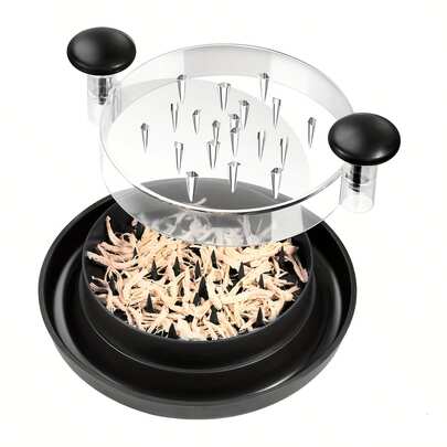 1pc Chicken Meat Shredding Tool With Protective Cover, Designed For Easy Rotating And Stable Tearing Of Chicken, As Well As Chopping Cabbage, Beef And Other Vegetables. It Has A Sturdy Non-Slip Base For Convenient Use And Cleaning.