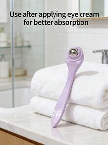 1pc Eye Massager Tool, Handheld Steel Bead Roller For Cold Eye Massage, Eye Cream Applicator - Multicolor - View 3