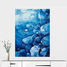 Impresión de Arte de Hielo Plano 2D | Decoración de Pared Creativa para Oficina, Hogar y Espacios de Vida, Inspiradora y Vitalizante, Estilo Art Déco, en Marco de Madera - Enmarcado - Ver 1
