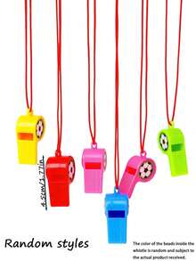 24pcs Random Color Football Whistle, Cheering Props & Referee Whistle, Football Pattern Party Whistle, Football Party Themed, Sports Party Set Soccer Sports Events Whistle, For Parties Or Football Games, Sports Party, Birthday Party, As Gift, Party Favors, Gift, Party Supplies - Football Version - View 7