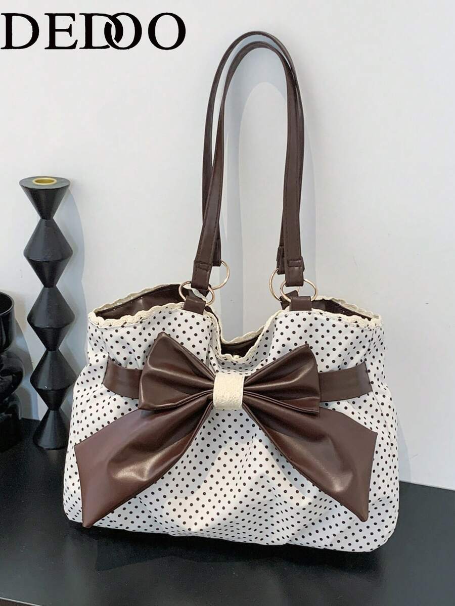 Dedoo Bolso Tote Grande Estilo Bohemio, Patrón Impreso Retro con Vibra Exótica, Correa Ajustable con Cadena de Metal a Juego, Ideal para Desplazamientos Diarios y Viajes Cortos