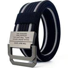 1 chiếc thắt lưng nylon khóa đôi mới, thắt lưng da dệt thời trang. - Thắt lưng thời trang - Xem 12