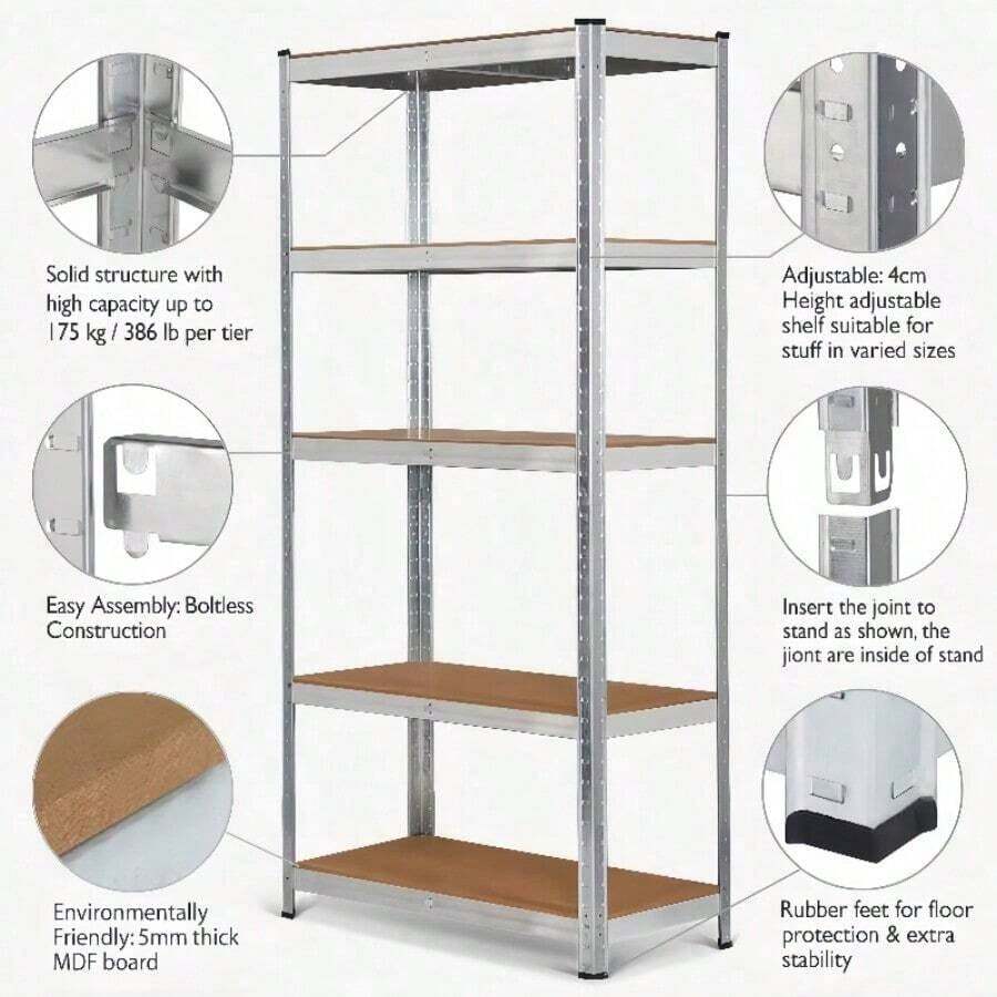 Garage Tool Storage Racks - Argento - Ver 1