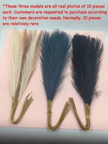 10/30pcs Bohemian Style Artificial Rattan Decor, Large Fluffy Fake Rattan Grass, Suitable For Vase Filler, Rustic Home Kitchen Boho Decor, Room Decoration, Wedding Party Decor (Black), Valentine's Day, Birthday Gift, Graduation Ceremony, Autumn Decoration - Black - View 5