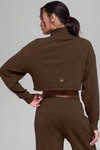 Alo Yoga Cropped Serenity Coverup True To Size Women's Espresso W3875r - 棕色 - 查看 4