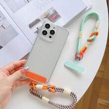 1pc Short Wrist Phone Case Connector Accessory, Universal, Anti-Slip Shock-Proof, Portable Decorative Pendant, Suitable As Birthday/Holiday Gift For Mother, Family, Friends, Phone Decor, Phone Strap - Multicolor - View 5