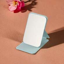 1PC Portable Makeup Mirror, Made Of Polyurethane Leather, Foldable Travel Mirror, Suitable As Gift, Travel Essential, Cosmetics, Easy To Store Birthday Gifts Graduation Home Decor Back To School Room Decor School Supplies |   Mirror, Travel Essentials, Mini Mirror, Makeup Bag Essential, Compact Mirror, Small Mirror, Vanity With Mirro(Pink) - Random Color - View 6