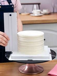 1 Set/4pcs Plastic Cake Contour Scraper, Cake Cream Serrated Scraper, Double-Sided Cream Shaping Scraper, Asymmetrical Serrated Edge Cream Scraper, Pastry Cutting Tool, Cake Slicer, Dough Scraper, Cake Scraper And Cream Smoothing Tool - View 8