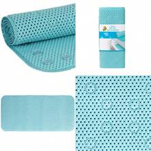 Duck Brand Softex - Tapete de baño para bañeras Lavable a máquina 17 x 36 Pulgadas Resistente al Deslizamiento 393478 - Azul - Ver 1