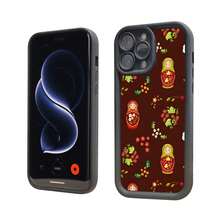 Funda para teléfono - 1 unidad de funda para teléfono con diseño floral de muñeca matrioshka, cubierta a prueba de golpes compatible con iPhone 11/12/13/14/15/16E/17 Pro Max/Plus/Air Pro Max. Moderna, a prueba de golpes, antideslizante, funda para teléfono de alto estilo. - Negro - Ver 3