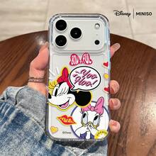 Disney Minnie Mouse & Daisy Duck Yoo Hoo! Comic Pop Art Phone Case Suitable For IPhone 17/17 Pro/17 Pro Max/17 Air/16/15/14/13/12/11/X Series Iphone 17 Pro Max Case Iphone 17 Pro Case Iphone 17 Case Stocking Stuffers The Girlfriend - Clear - View 1