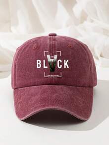 1pc Unisex Adjustable Size Grey Multi-Color Casual Outdoor Fashion Baseball Cap With BLACK Letter Print, Vintage Distressed Style, Soft Crown, Suitable For Daily Wear, Beach, Camping, Travel, Gift,Summer,Holiday - A - View 9