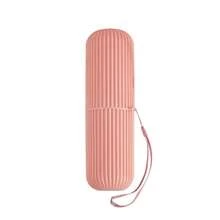 Portable Toothbrush Holder, Travel Rinsing Cup, Dust-Proof Toothbrush Storage Box, Bathroom Toothbrush Cup, Minimalist Striped Wash Cup, Suitable For Travel, Camping, Dorm - A - View 10