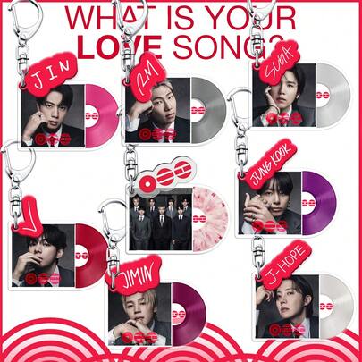 BT-S 钥匙扣，ARIRANG CD 钥匙扣，0320 钥匙扣，V，RM，Jimin，JIN，Kpop 粉丝周边商品，包包挂饰，水瓶装饰，生日礼物，派对礼品