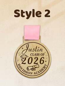 Customized Personalized Wooden Graduation Medal - Customized Text Engraved Wooden Trophy With Ribbon, An Ideal Graduation Gift For Graduates - Suitable For Graduation Ceremonies, Parties. - Multicolor - View 20