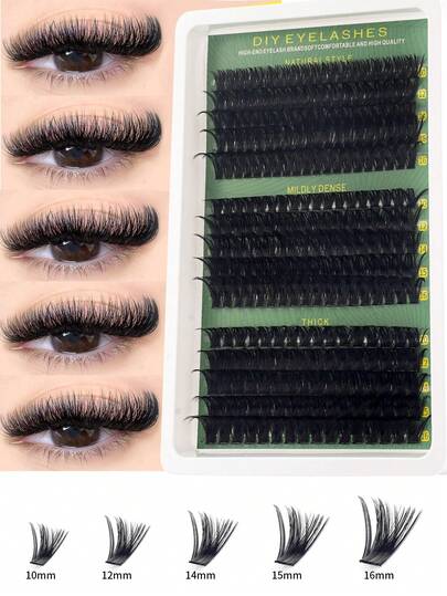 300 sợi mi giả D-Curl mềm mại, độ dày 40D+60D+80D/50D+60D+80D/60D+80D+100D, tự nối mi, siêu dày và tự nhiên, bền lâu, siêu nhẹ và mềm mại, có thể tái sử dụng, phù hợp cho người mới bắt đầu, sử dụng hàng ngày, dự tiệc, du lịch, Halloween, v.v.