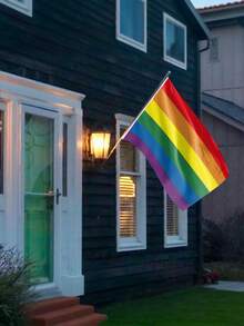 2 piezas/1 pieza Bandera del Orgullo LGBTQ+ Arcoíris, Bandera del Progreso Gay, Bandera "El Amor es Amor", Orgullo Gay, Bisexual, Lesbiana, Pansexual, Transgénero, No Binario, Asexual, Decoración de Habitación del Orgullo, Recuerdo de Fiesta del Orgullo, Decoración Exterior del Día del Orgullo - Bandera arcoíris - Ver 10