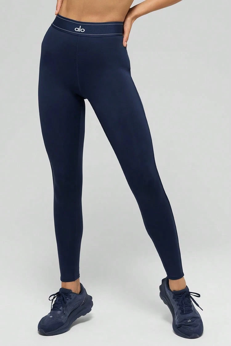 Alo Yoga Airlift High-Waist Suit Up Legging True To Size  Navy/Navy Women's  W51428r - 藏蓝色 - 查看 1