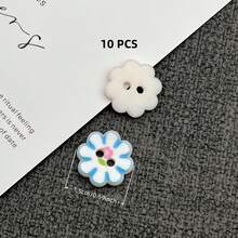10/20/30/42 Pcs 1.5cm Fresh Candy Color 8-Petal Plum Blossom Printed Colorful Resin Plastic Buttons, Suitable For Children's Clothing Accessories, Knitwear Jacket Hand-Sewn Decorative Buttons, Valentine's Day Gift DIY Materials, DIY Clothing And Crafts, Art Supplies, Sewing Accessories - Colorful Eight-petaled Flower - View 19