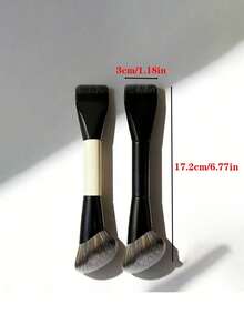 2-In-1 Makeup Brushes, Includes Foundation Brush, Contour Brush, Powder Brush, Concealer Brush - Multicolor - View 2
