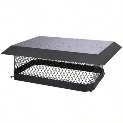 Tapa de chimenea de 9 x 18 pulgadas tapa de chimenea tapas de chimenea para exteriores tapas de chimenea para chimenea cubierta de chimenea de techo de chimenea protector de lluvia en azulejos