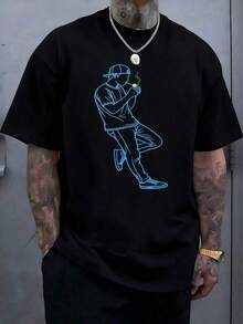 1pcsClassic Michael Jacksons King Of Pops-Shirt,Men Fashion Rock-Shirt,Punk Pullover-Shirt,Super Value Hot% Cotton-Shirt,Suitable Fans,& Holiday Men And Women Graphic Tee, Music180g-Men's Plus Size Short Sleeve-Shirt Graphic Summer Tops Casual Loose Tee - 黑色 3 - 查看 2