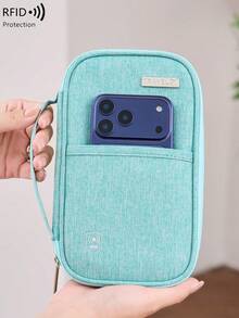 CHARM INFINITE 新款 RFID 防盗护照包,男女通用拉链钱包,多功能旅行证件收纳包,便携式机票护照收纳盒 - 彩色 - 查看 8