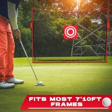 Red de repuesto de 10 pies x 7 pies red de golf para práctica de golf redes de golf para entrenamiento en interiores o exteriores redes de golf para conducción en patio trasero pelotas - Rojo - Ver 5