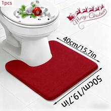 1pc Of Bathroom Toilet Floor Mat, Fluffy Bath Mat - Shaped Carpet, Soft And Comfortable Floor Mat, Thick, Suitable For Bathroom Toilet U-Shaped Foot Mat, Super Absorbent And Anti Slip, Suitable For Bathrooms - Machine Washable - U Solid Color - View 14