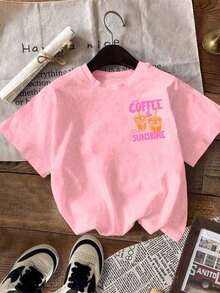 Regalos para mujeres, camiseta de verano, camiseta con vibras de verano, camiseta estampada con café con "Tráeme un Alani y dime que soy bonita"| Cuello redondo, manga corta, doble cara, lavada, adecuada para vacaciones, salir, estar en casa, al aire libre, regalos - Negro 3 - Ver 3