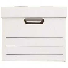 Basics - Cajas de almacenamiento y archivo de servicio medio con tapa y asas tamaño legal/carta 16.2 x 12.5 x 10.5 pulgadas paquete de 12 - Blanco - Ver 5