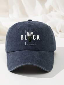 1pc Unisex Adjustable Size Grey Multi-Color Casual Outdoor Fashion Baseball Cap With BLACK Letter Print, Vintage Distressed Style, Soft Crown, Suitable For Daily Wear, Beach, Camping, Travel, Gift,Summer,Holiday - A - View 19