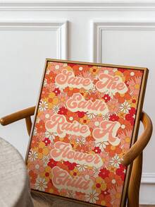 1/6 pezzi Set di opere d'arte murali in tela con slogan vintage, cartellone con vibrazioni positive hippie anni '70, decorazione murale incorniciata/non incorniciata, decorazione per la casa in stile bohémien con girasoli e funghi, adatta per soggiorno, camera da letto, ufficio, camera da letto, cucina, bagno, bar, decorazione di stanza estetica, pittura artistica su tela vintage colorata e stampata, decorazione per la casa - multicolore - Visualizzare 10