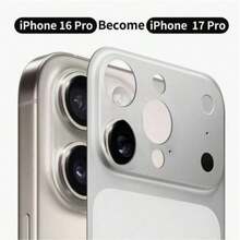 Solid Color Matte PC Lens Protector Ultra-Thin Matte PC Back Film Applicable For IP16 Pro Max/15Pro/14pro, Instantly Transforms To 17Pro/17 Pro Max Mother's Day Gift - White - View 9