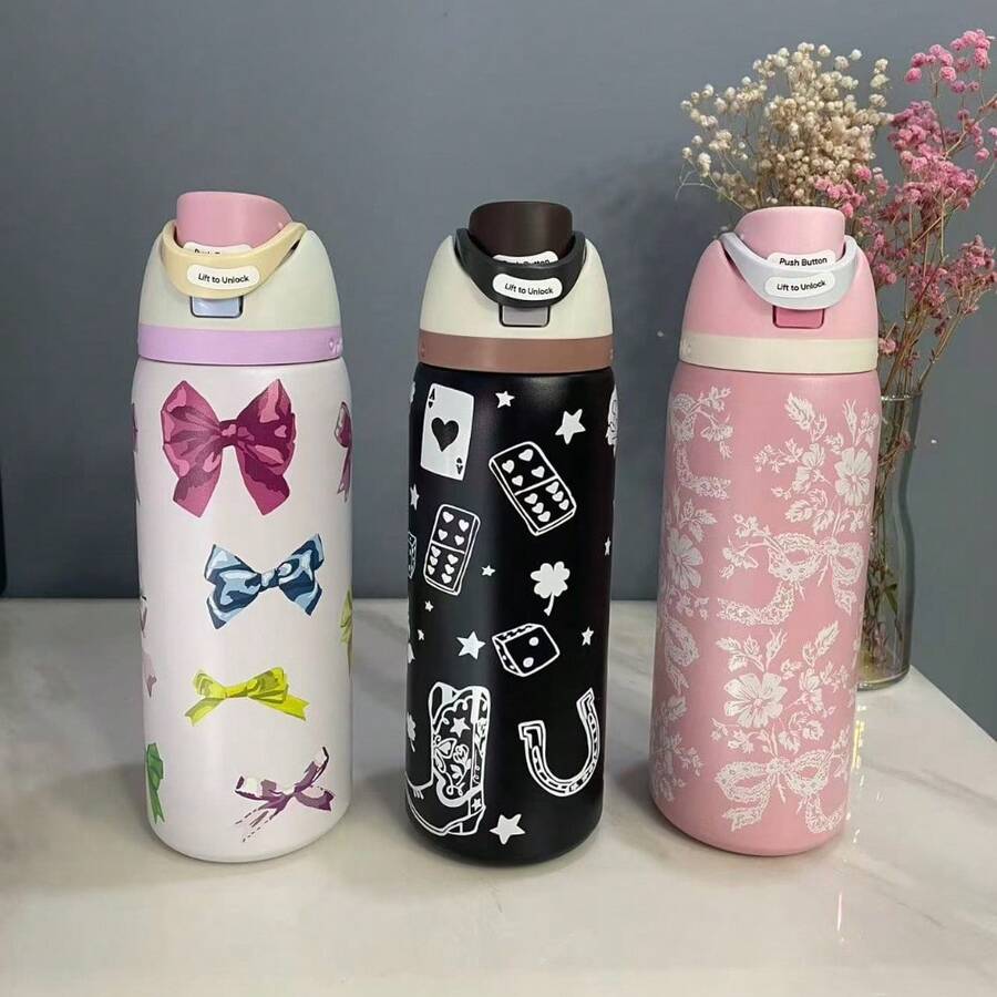 32 Oz Cup Boneyard Vacuum Water Bottle Drinkware Tumbler Stainless Steel Thermal Mug Original Owalaowala Cold Hot Cup - Nhiều màu - Xem 1