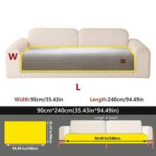 1pc Minimalist Plush Striped Sofa Cushion Cover - Pet Friendly, Non-Slip, Fits 1/2/3/4 Seater Sofa Combination. Sofa Protector Cover For Living Room And Home Furniture, Decorative Label Design For Premium Quality. - Multicolor - View 33