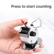 1 pieza Contador manual de metal de alta precisión - Pantalla de 4 dígitos, Duradero y fácil de usar, Perfecto para aplicaciones de conteo - A - Ver 1