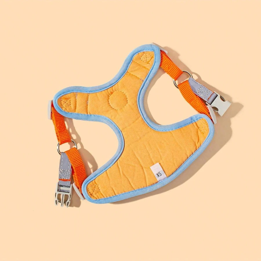 1pc Polyester Breathable & Comfortable Pet Leash, Suitable For Small Breeds Like Teddy & Poodle - Orange - View 1