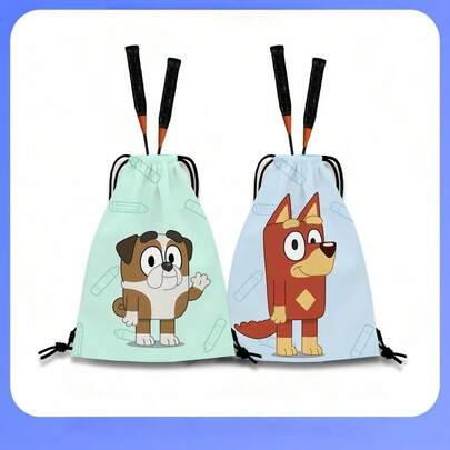 Bluey Ba lô Brui, túi đựng đồ đa năng dung tích lớn dễ thương, túi dây rút thời trang đáng yêu dành cho học sinh, túi tennis.
