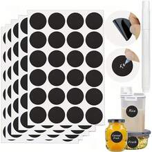 120pcs 1.5 Inch Reusable Chalkboard Labels Stickers With White Marker, Suitable For Storage Jars, Spice Bottles, Parties, Craft Rooms, Weddings And Home Kitchens, Waterproof And Dustproof Design, Easy To Write And Wipe - Multicolor - View 7